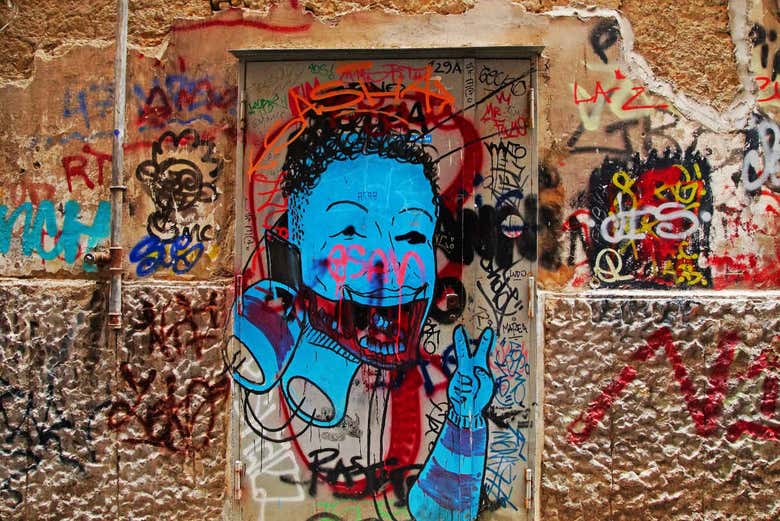Graffiti del centro storico di Napoli